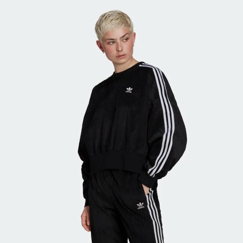 Adidas Corduroy Long Sleeve Top New With Tags